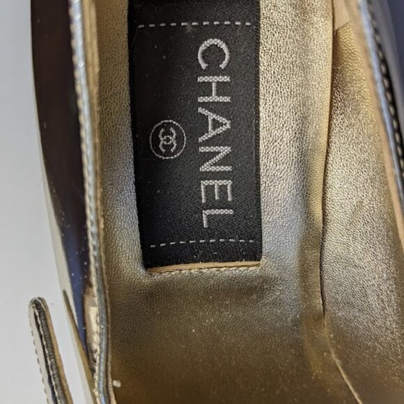 Chanel Light Gold Leather Heels (36.5) - Picture 4 of 12